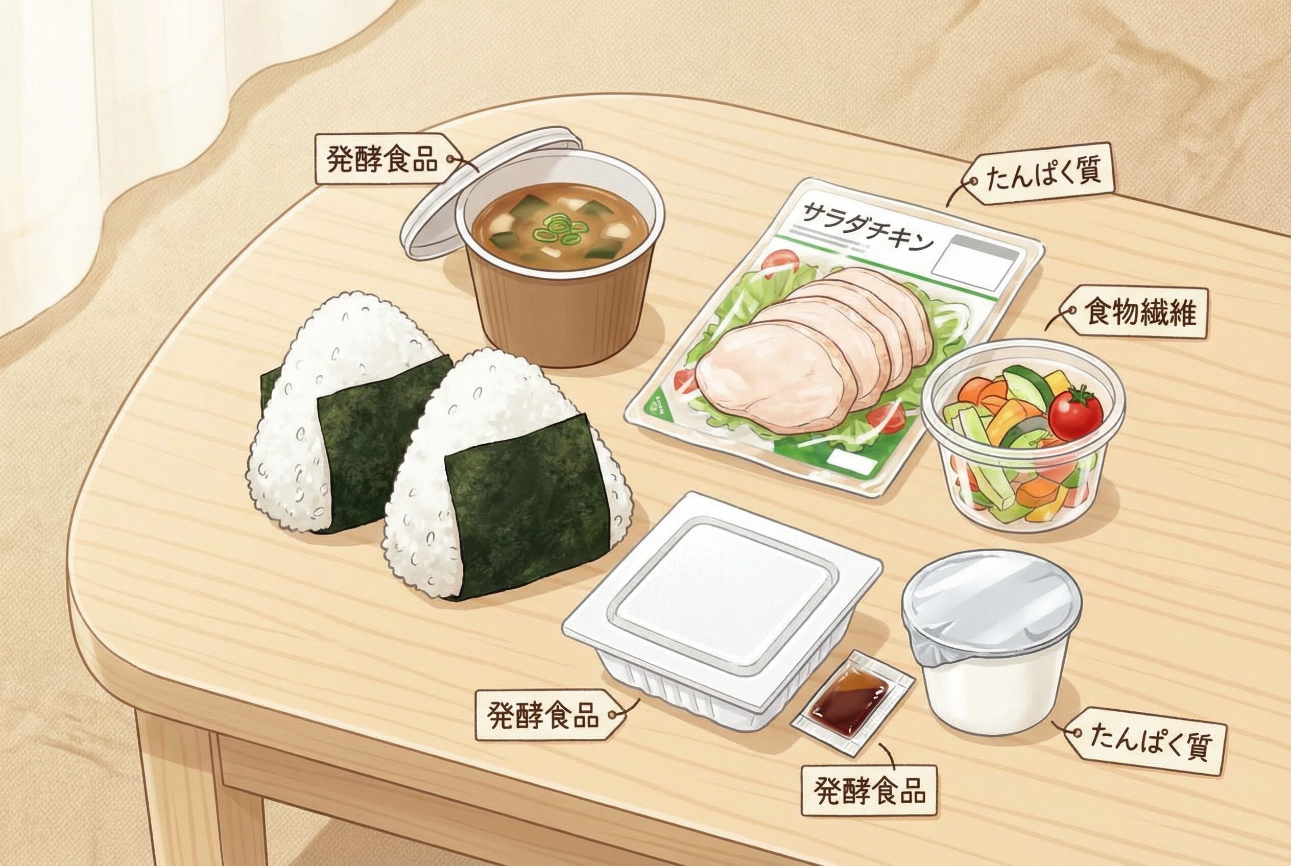 コンビニ食の組み合わせ例