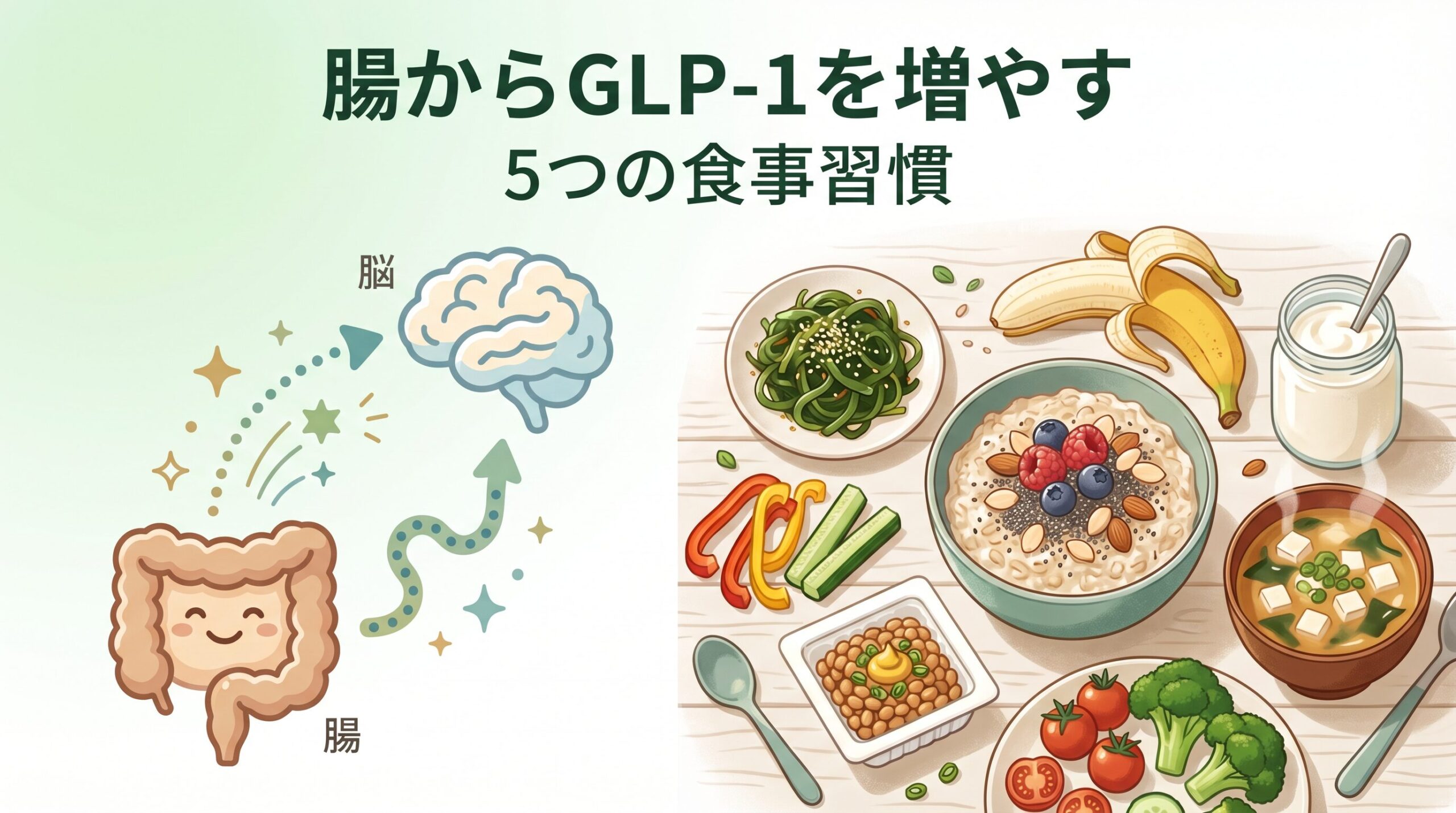GLP-1を食事で自然に増やす方法 アイキャッチ画像