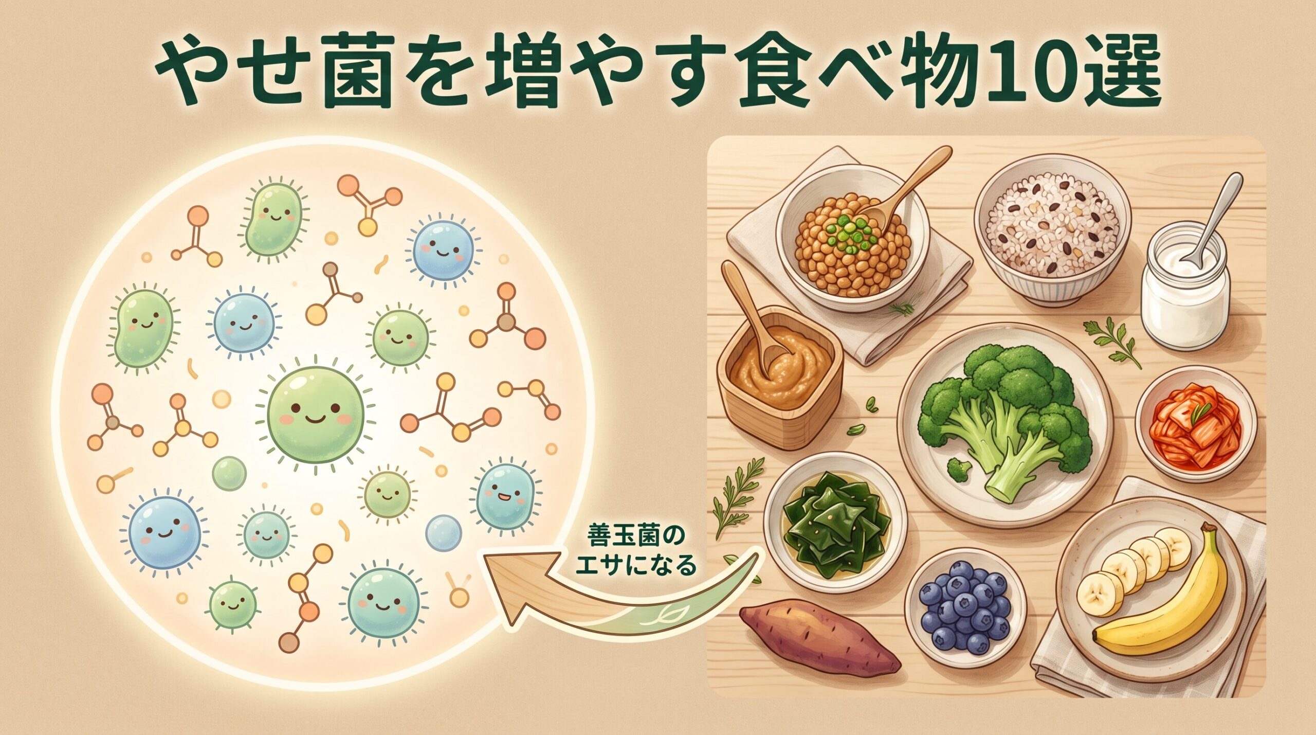 痩せ菌を増やす食べ物10選 アイキャッチ画像