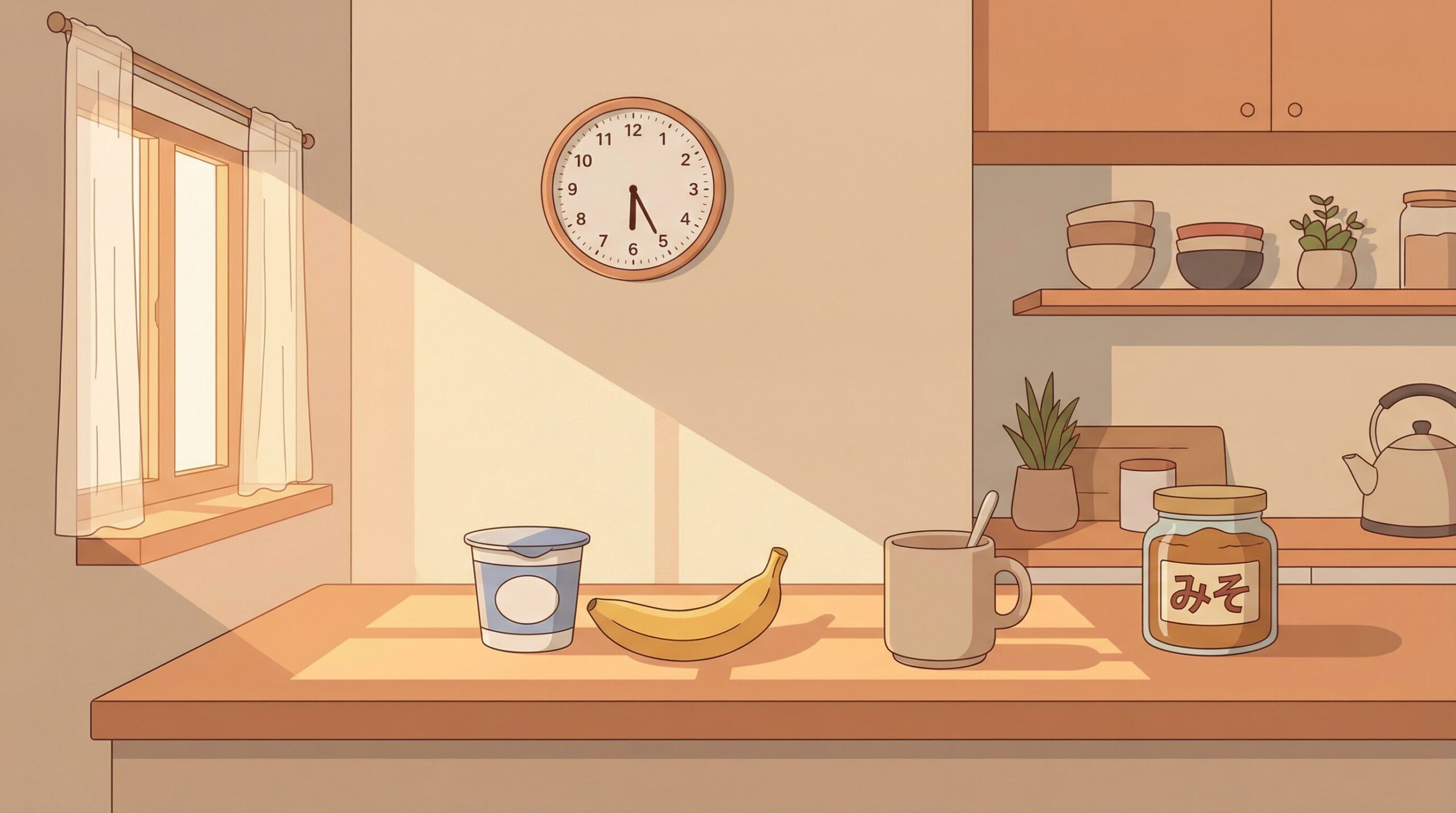 忙しい朝のキッチンイメージ